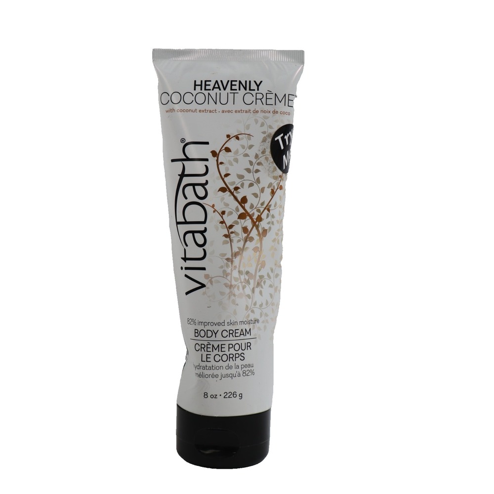 Vitabath Heavenly Coconut Creme Moisturizing Body Cream Soothing 8 oz DENTED